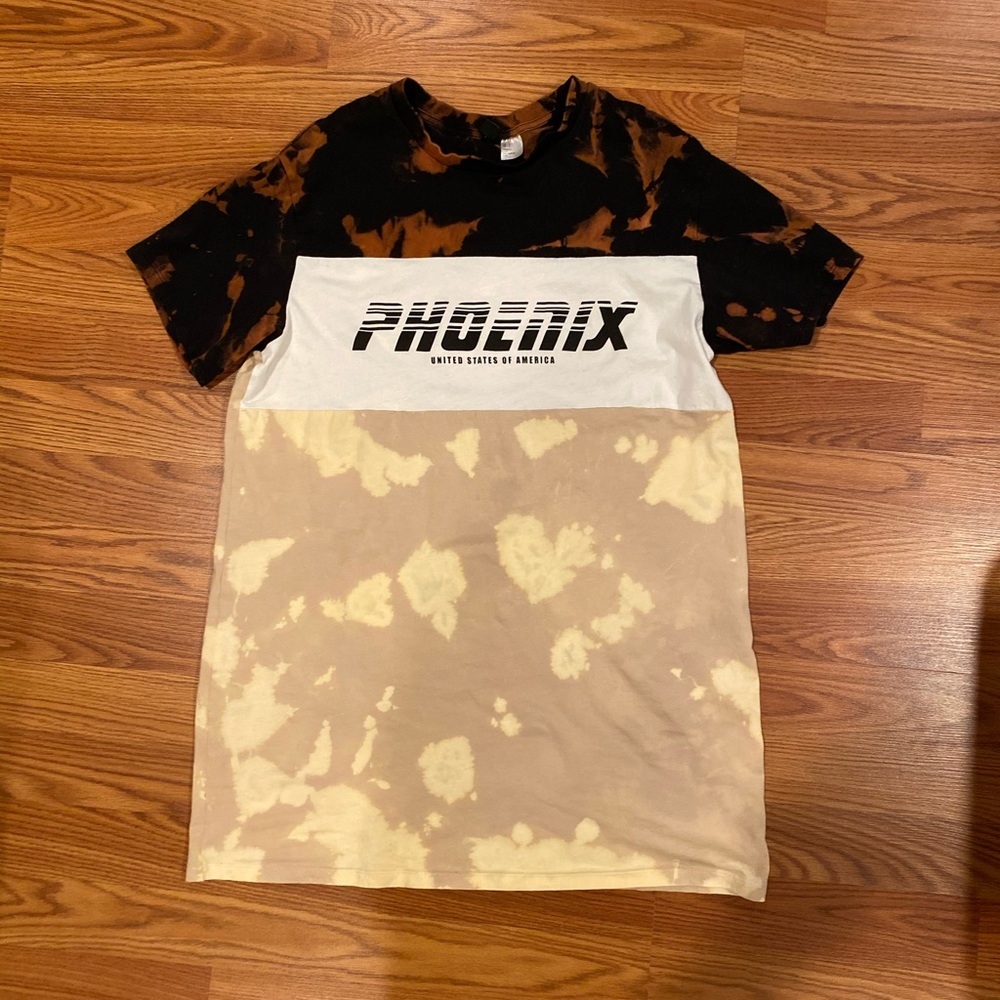 Bleach dyed t-shirt dress